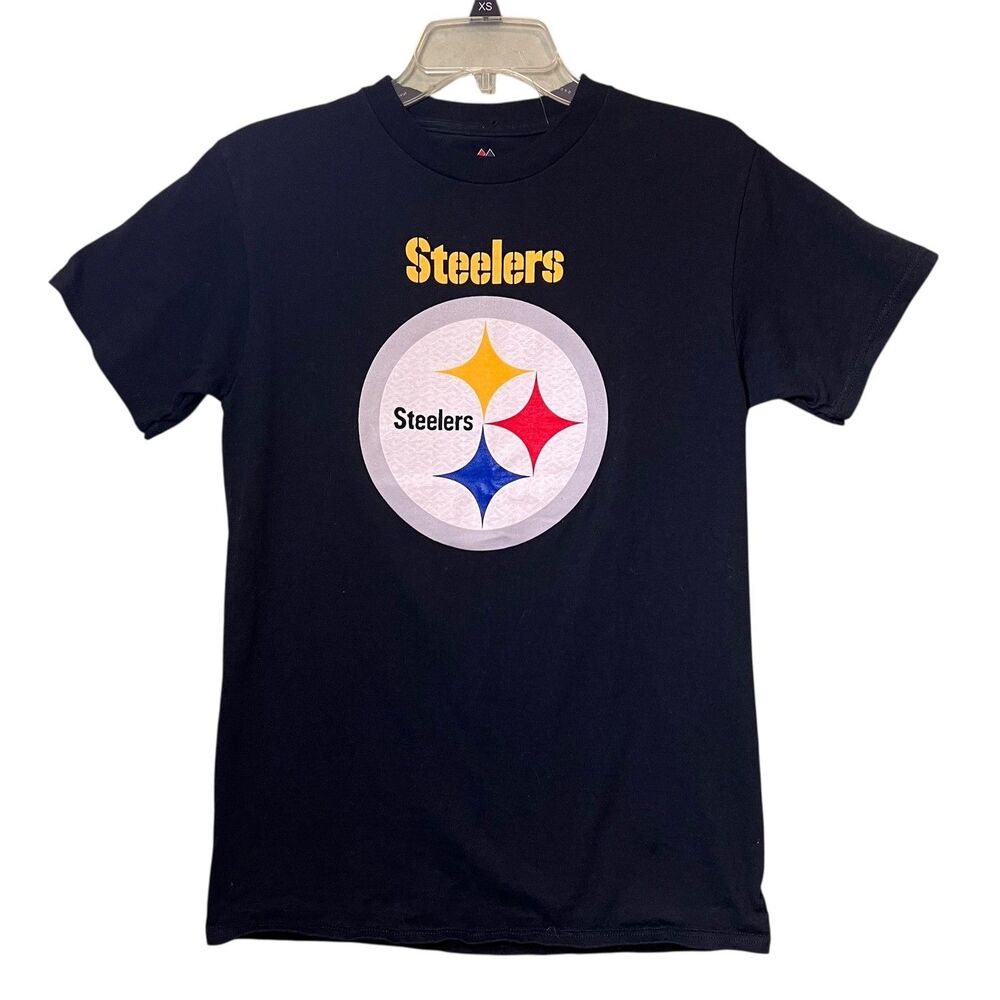 Pittsburgh Steelers Shirt Women's Sm Black NFL Football Short Sleeve Cotton Tee